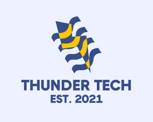 Blue Thunder Wind  logo design