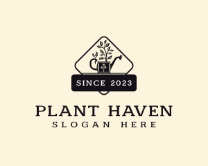 Plant Gardening Can logo design