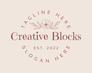 Aesthetic Flower Wordmark logo design