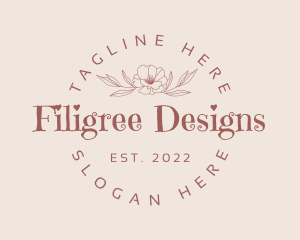 Aesthetic Flower Wordmark logo design