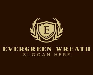 Elegant Shield Wreath logo design