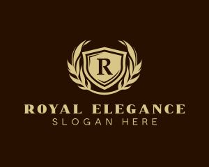 Elegant Shield Wreath logo design