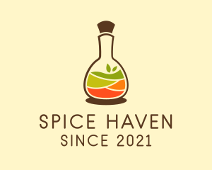 Natural Spices Bottle  logo design