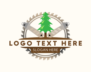 Chainsaw Lumberjack Cutting logo