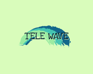 Paint Brush Wave Wordmark logo design