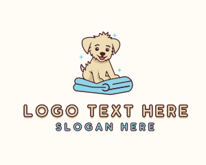 Puppy Pet Dog Towel logo