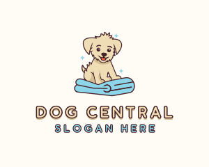 Puppy Pet Dog Towel logo design