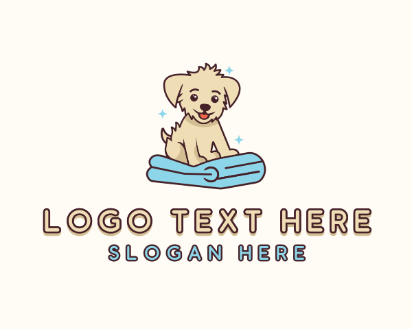 Puppy Pet Dog Towel logo