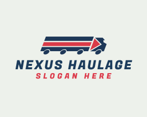 Logistics Arrow Truck logo design