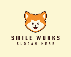 Cute Puppy Head logo design