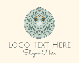 Flower Leaves Embroidery Craft logo