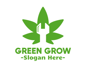 Green Marijuana Wrench logo design