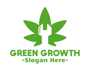 Green Marijuana Wrench logo design