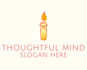 Spiritual Wellness Candle logo design