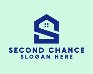 S Shape Polygon House  logo design