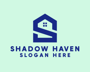 S Shape Polygon House  logo design