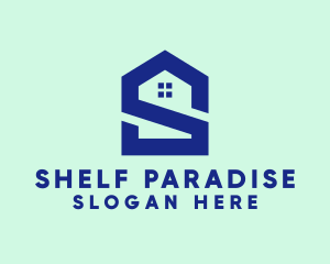 S Shape Polygon House  logo design