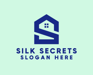 S Shape Polygon House  logo design