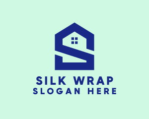 S Shape Polygon House  logo design