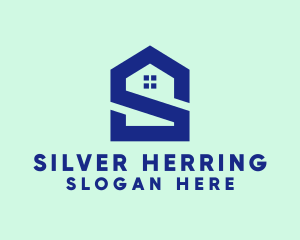 S Shape Polygon House  logo design