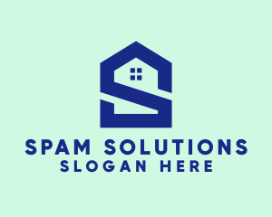 S Shape Polygon House  logo design