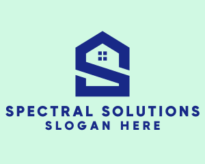 S Shape Polygon House  logo design