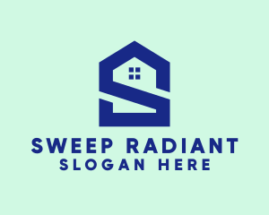 S Shape Polygon House  logo design