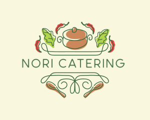 Kitchen Cooking Pot Restaurant logo design