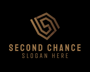 Brown Maze Letter S logo design