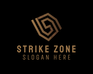 Brown Maze Letter S logo design