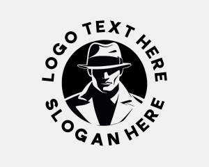 Detective Masculine Silhouette logo
