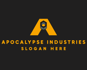 Industrial Hardware Tools Letter A logo design