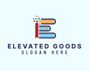 Digital Bookmark Library logo design