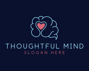 Brain Heart Psychiatrist logo design