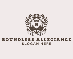 Shield Plantation Wreath logo design