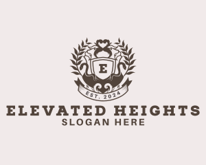 Shield Plantation Wreath logo design