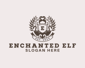 Shield Plantation Wreath logo design