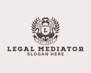 Shield Plantation Wreath logo design