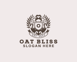 Shield Plantation Wreath logo design