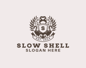 Shield Plantation Wreath logo design