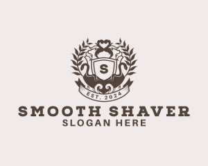 Shield Plantation Wreath logo design