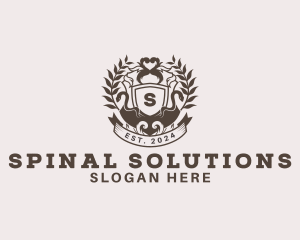 Shield Plantation Wreath logo design