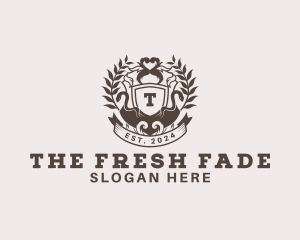 Shield Plantation Wreath logo design