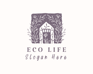 Eco Greenhouse Plant logo design