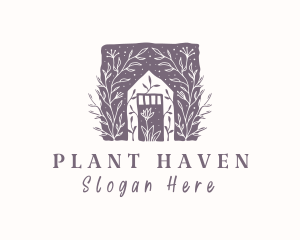 Eco Greenhouse Plant logo design