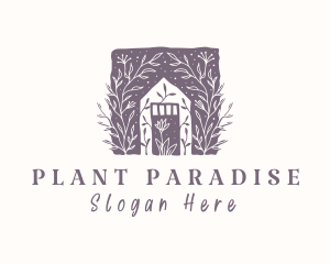 Eco Greenhouse Plant logo design