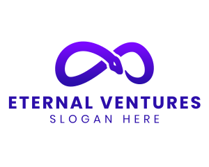 Violet Infinity Snake logo design