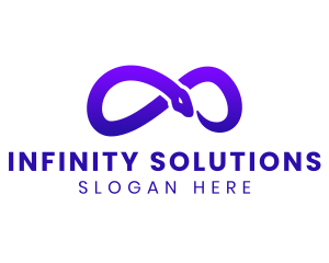 Violet Infinity Snake logo design