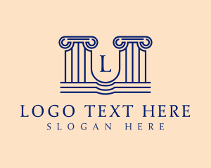 Architectural Greek Pillar logo