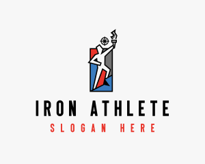 Olympic Torch Athlete logo design